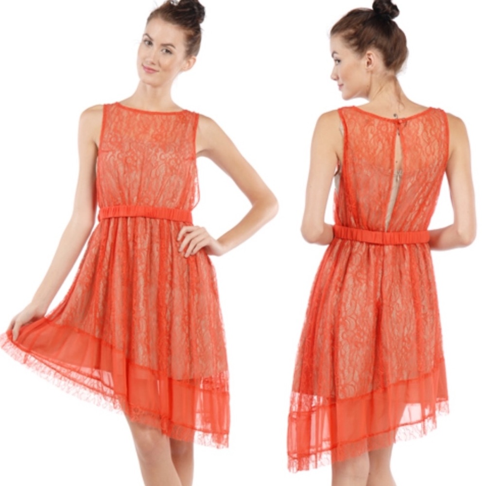 Anthropology | RYU Coral Lace dress